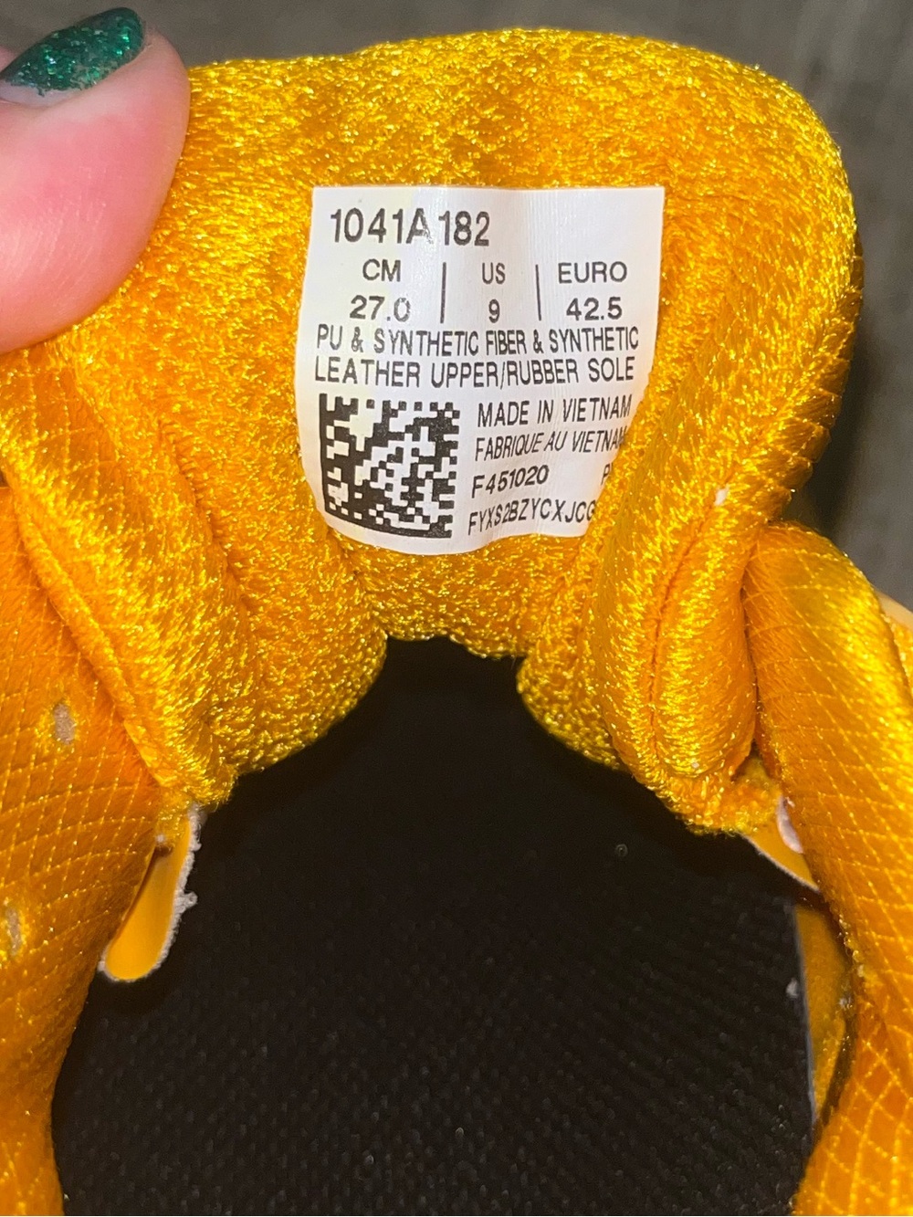 ASICS Solution Speed Ff 2 Clay Tennis Shoe Mens Size 9 Yellow White VGUC - Picture 5 of 8